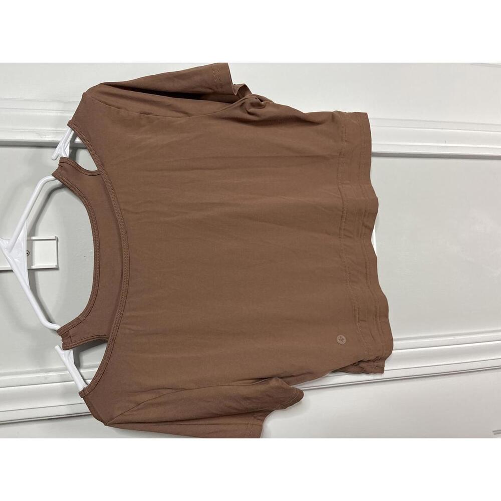 Halara Brown Crop Top with Built-in Tank Size L 394